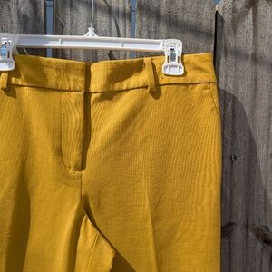 Ann Taylor Factory Mustard Yellow Cropped Pants Size 10 NWOT